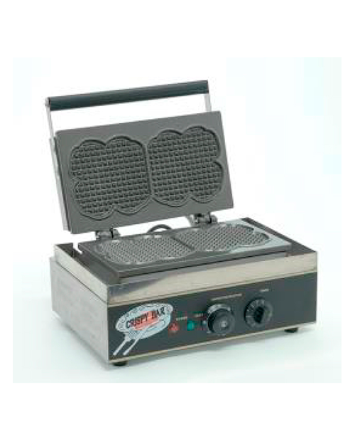 WAFFLERA DOBLE ELÉCTRICA CON FORMA DE FLOR MARCA MIGSA MODELO HE-HSW-026
