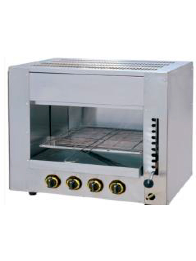 SALAMANDRA A GAS CON GATILLO DE 10 POSICIONES 4 QUEMADORES MARCA MIGSA MODELO BB-HGS-14