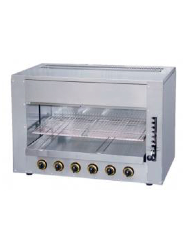 SALAMANDRA A GAS CON GATILLO DE 10 POSICIONES 6 QUEMADORES MARCA MIGSA MODELO BB-HGS-16