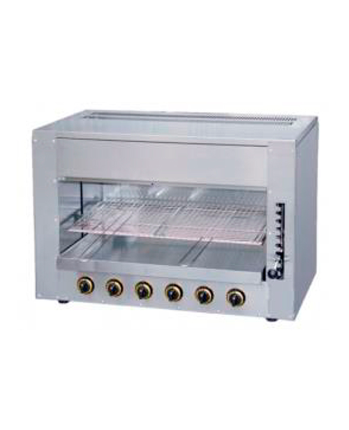 SALAMANDRA CON 6 QUEMADORES GATILLO DE 10 POSICIONES MARCA MIGSA MODELO BB-HGS-16