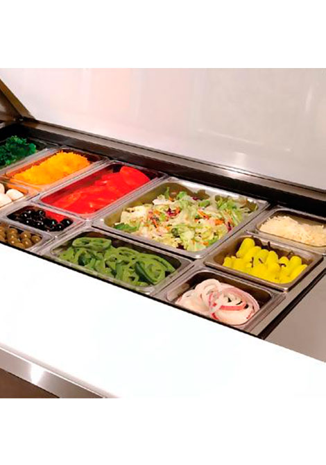 Mesa para preparar pizzas