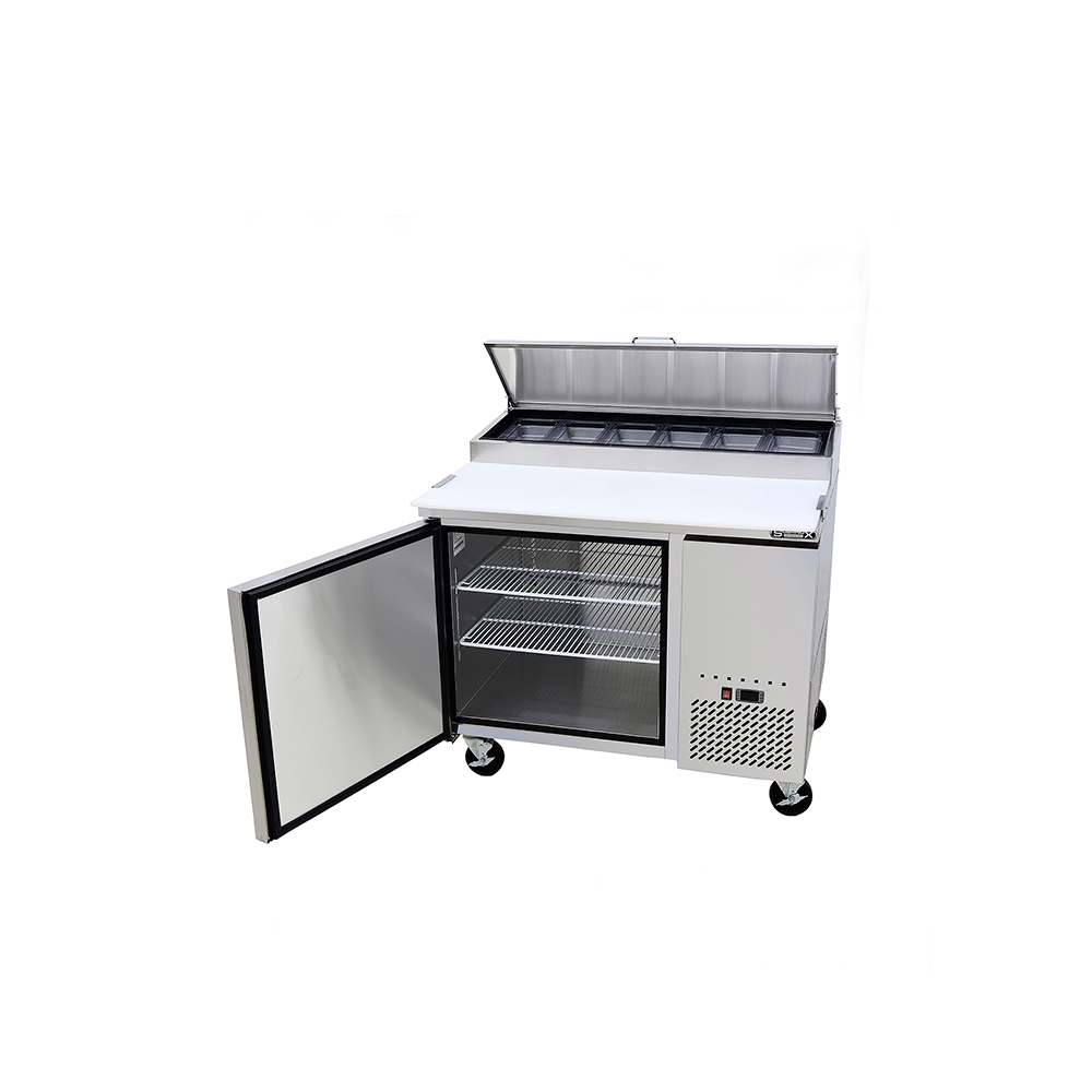 Mesa refrigerada para preparar pizzas