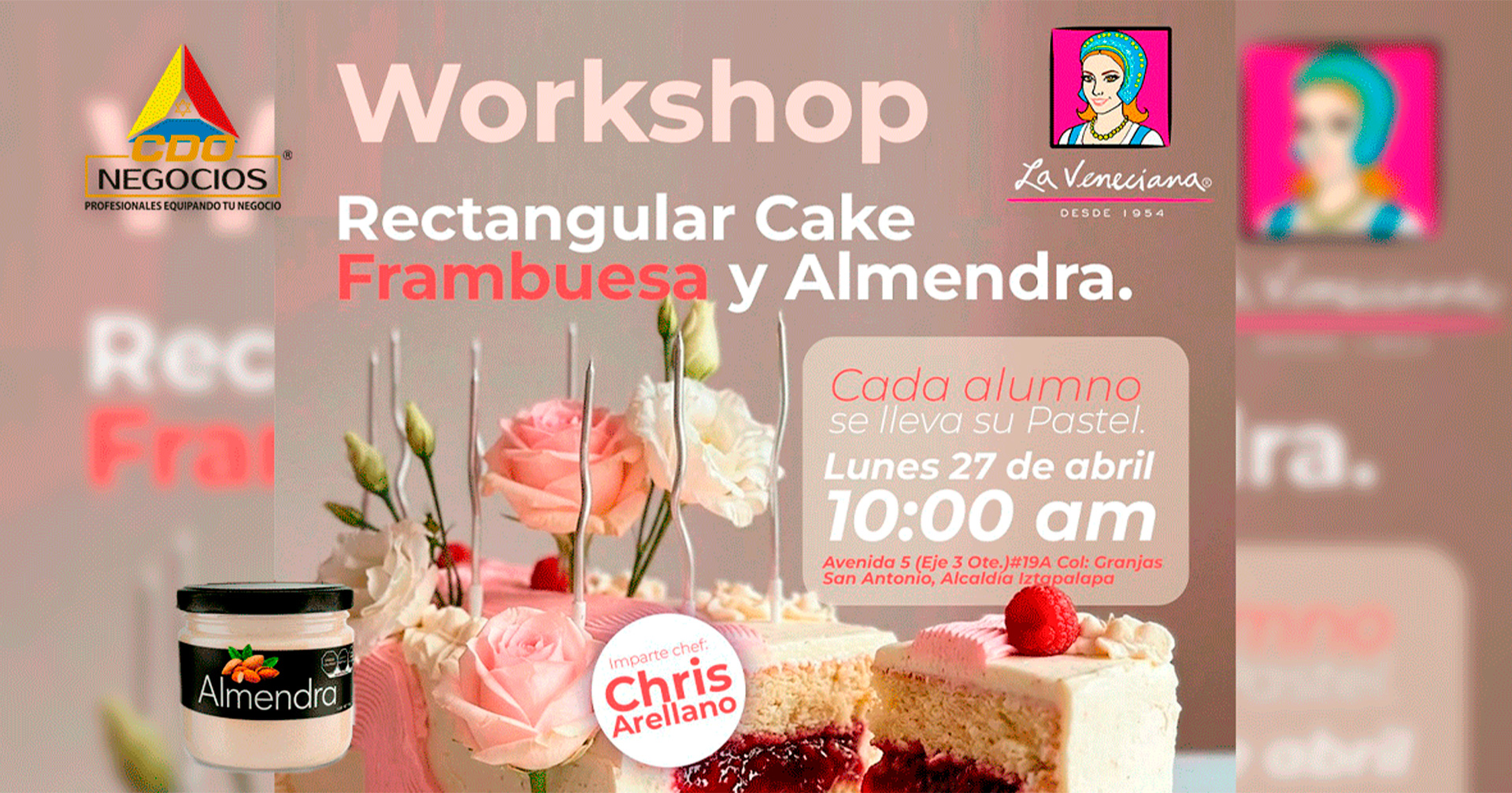 workshop rectangular cake en cdo negocios