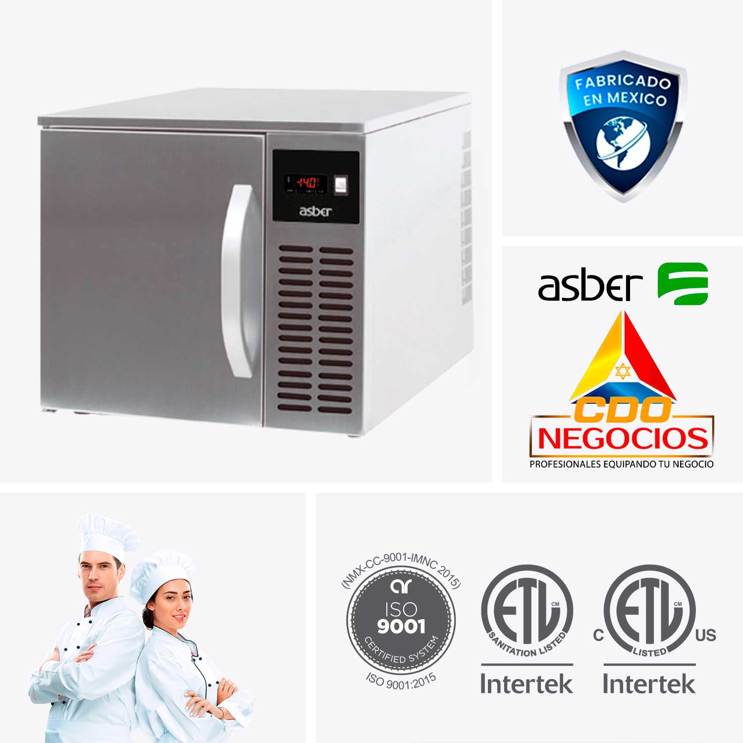 Abatidor de temperatura asber EBC-03