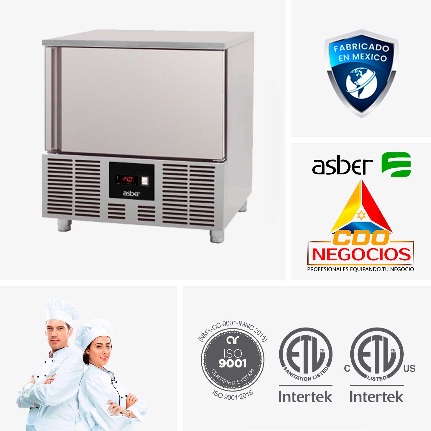 Abatidor de temperatura asber EBC-05