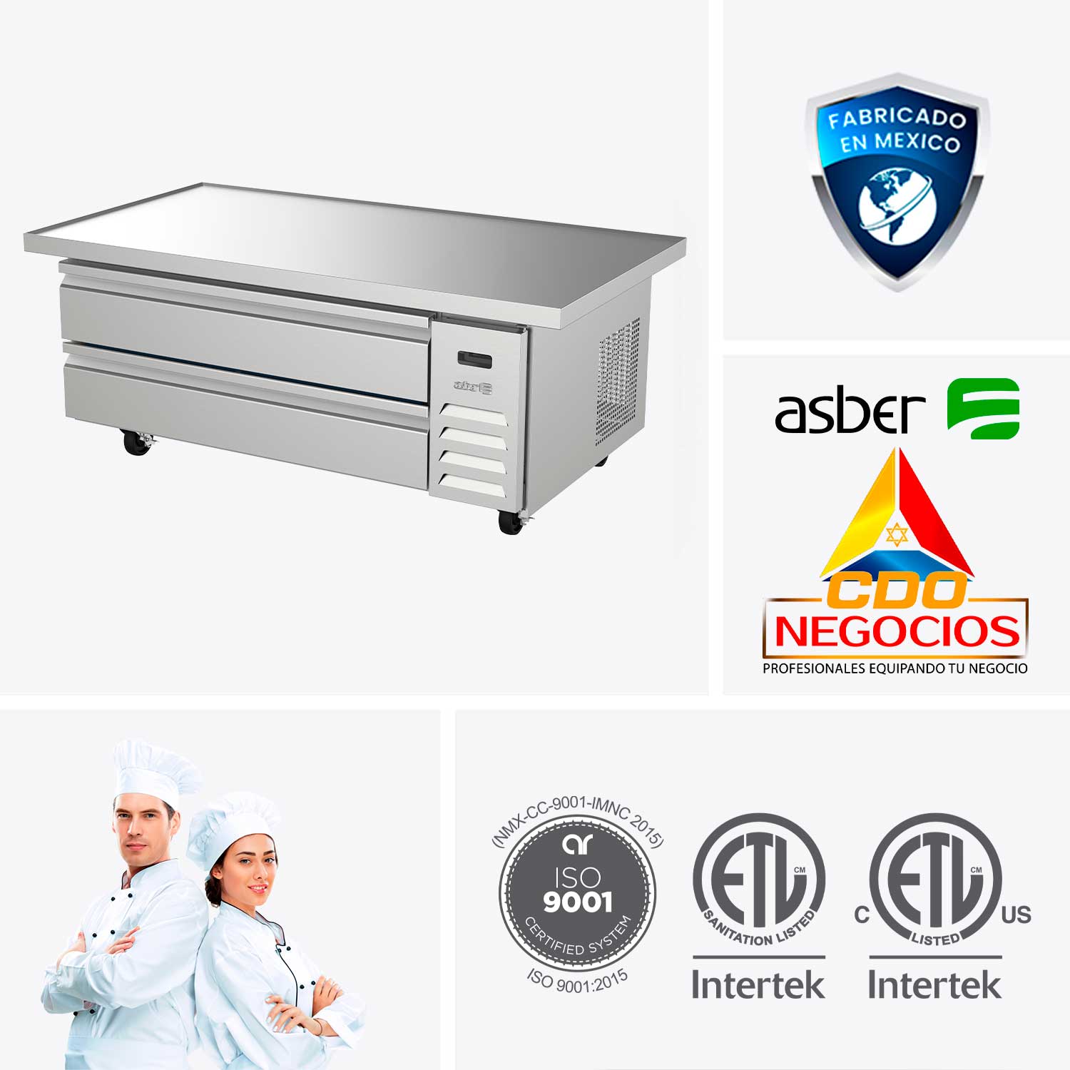 base chef refrigerada ACBR-52-60 HC