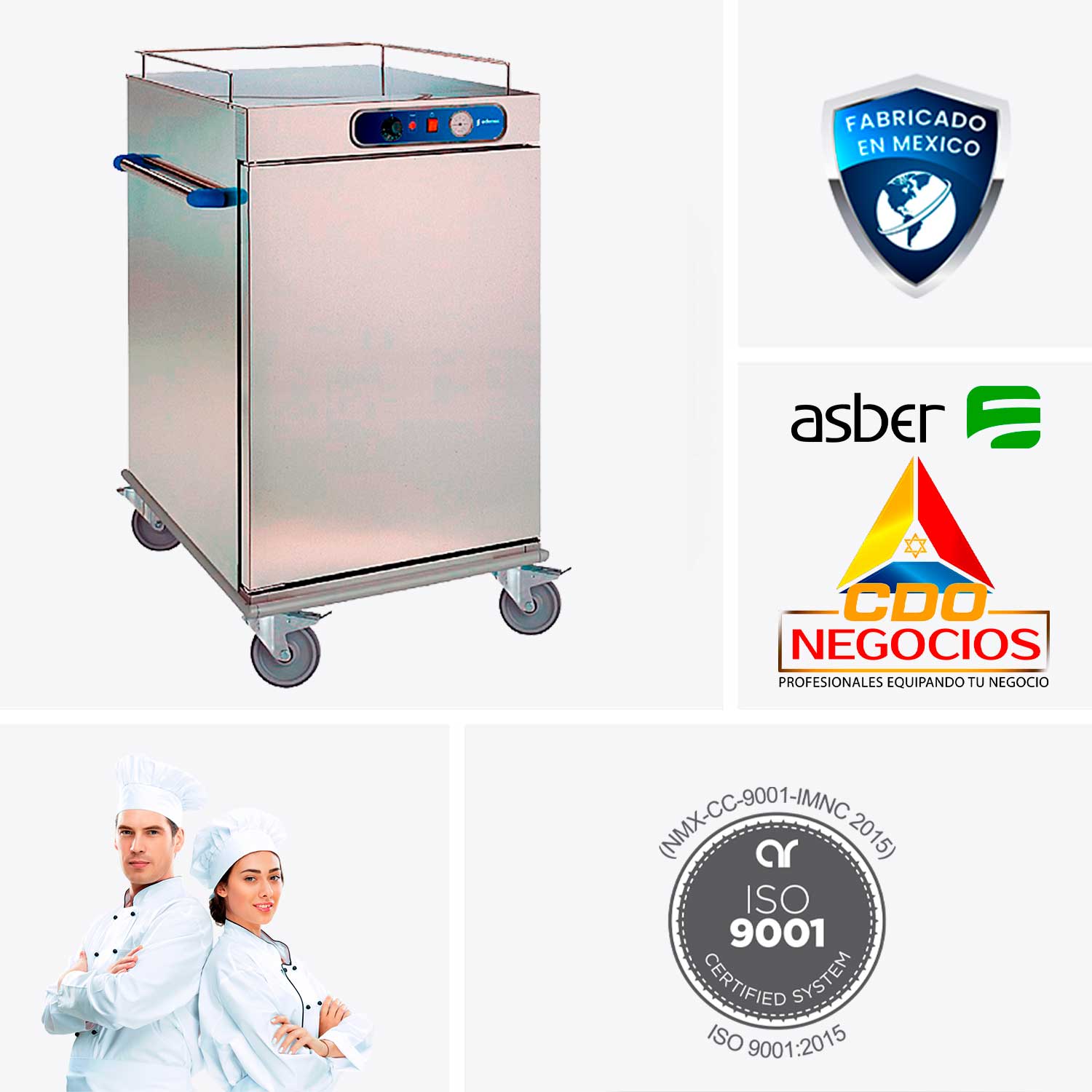 carro caliente banquetero asber CCB-10