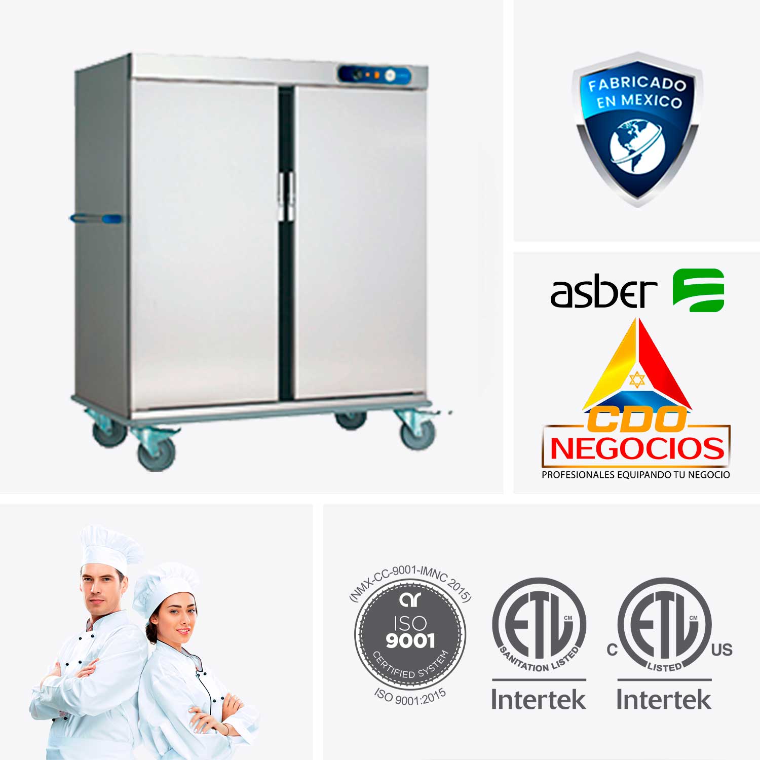 carro caliente banquetero asber CCB-40