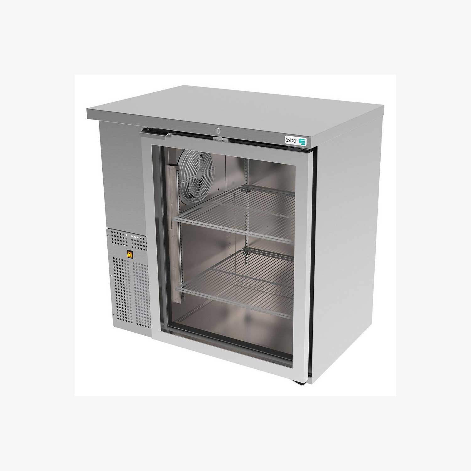 Refrigeradores Contrabarra en acero inoxidable asber ABBC-24-36-SG HC