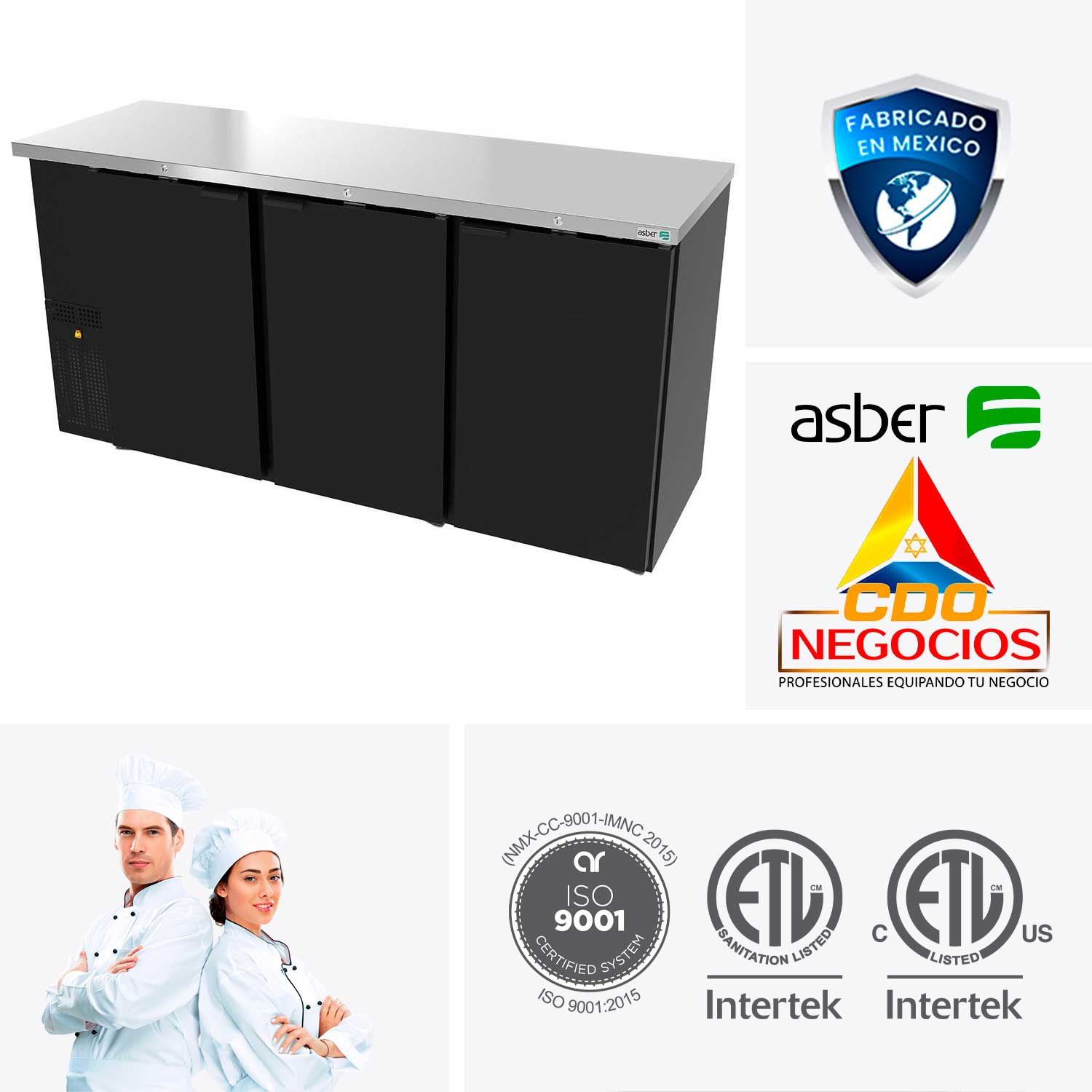 Refrigeradores Contrabarra Exterior Vinil asber ABBC-24-72 HC