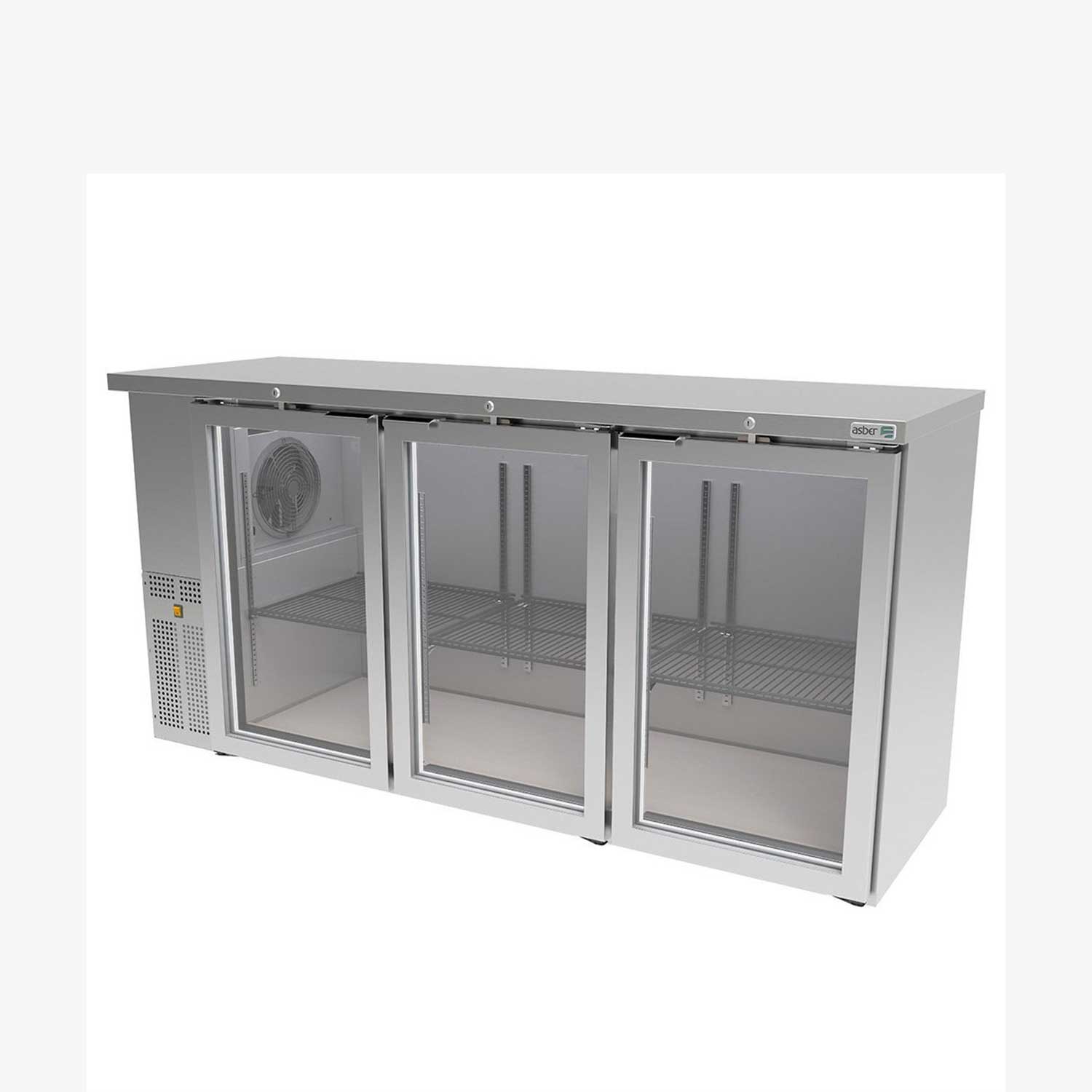 Refrigeradores Contrabarra en acero inoxidable asber ABBC-24-72-SG HC