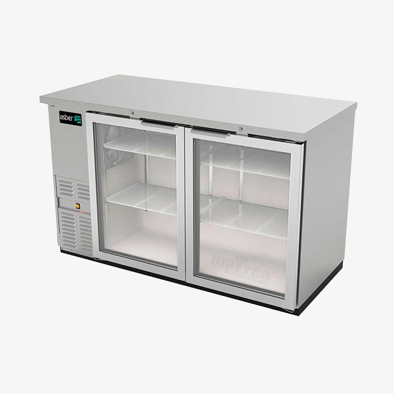 Refrigerador contra barra exterior acero inoxidable asber ABBC-58-SG HC