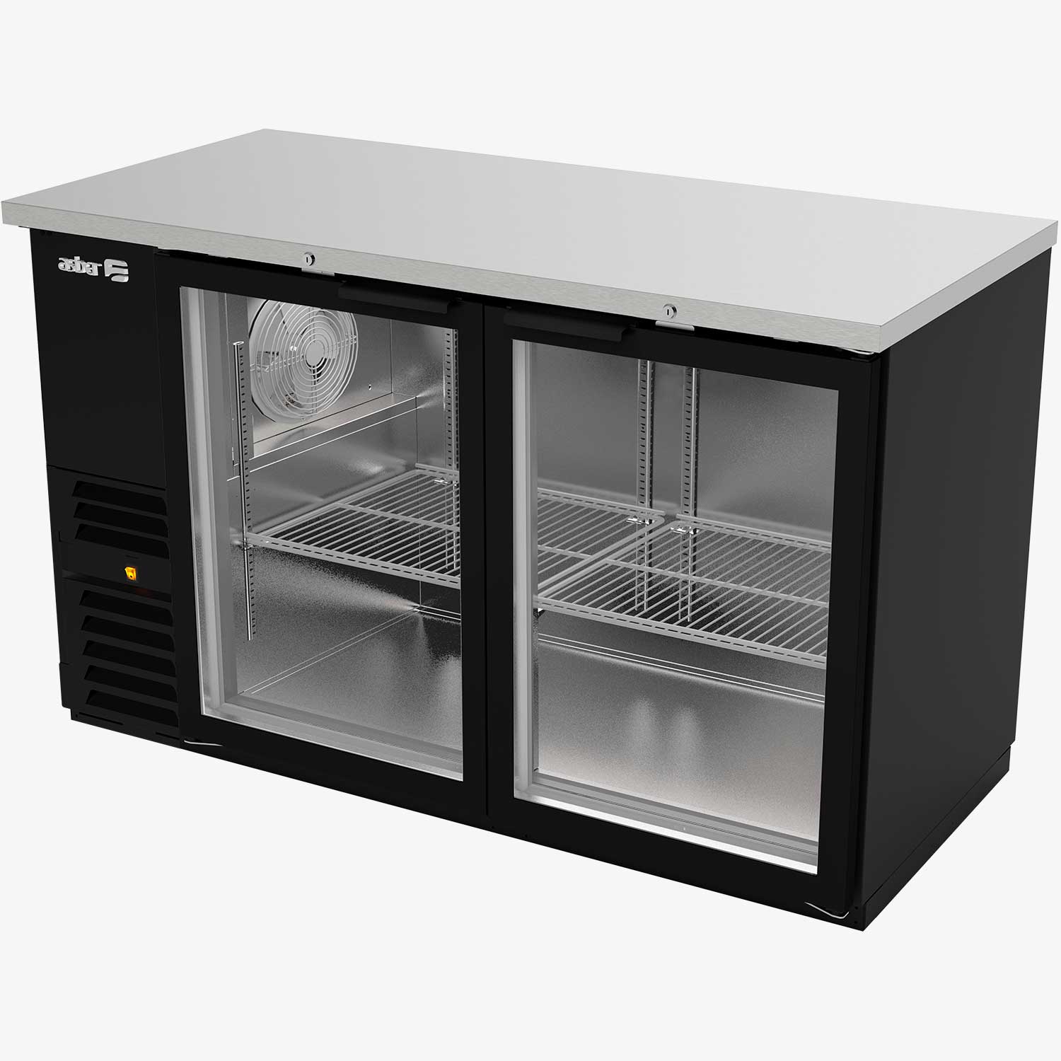 Refrigerador contra barra exterior vinil negro asber ABBC-58G HC