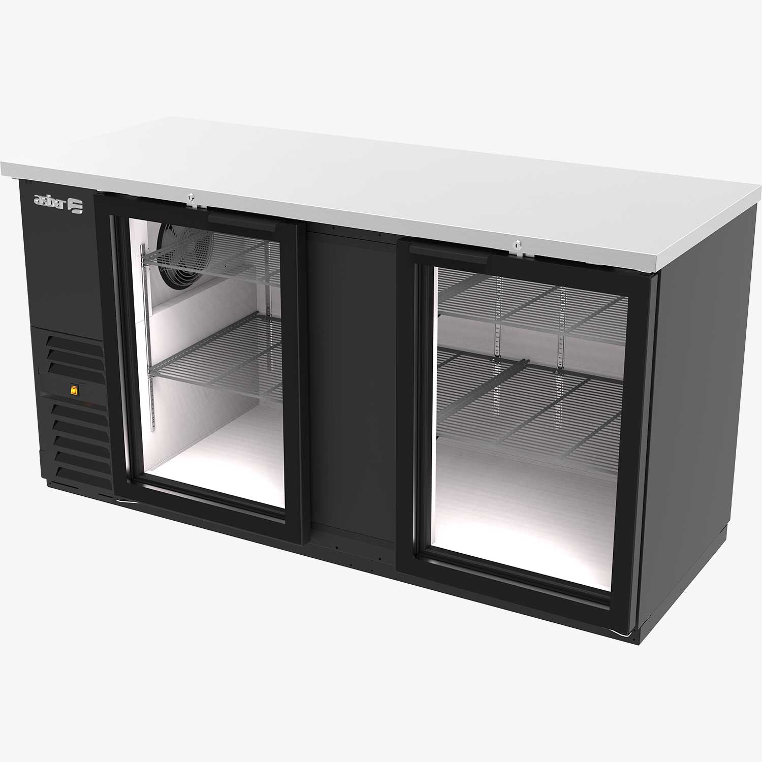 Refrigerador contra barra exterior vinil negro asber ABBC-68G HC