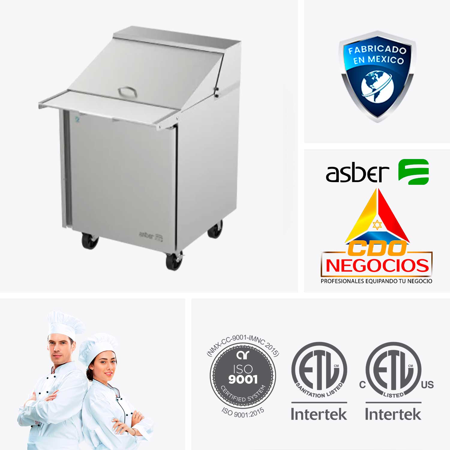 Mesa refrigerada preparación mega top APTM-27-12 HC