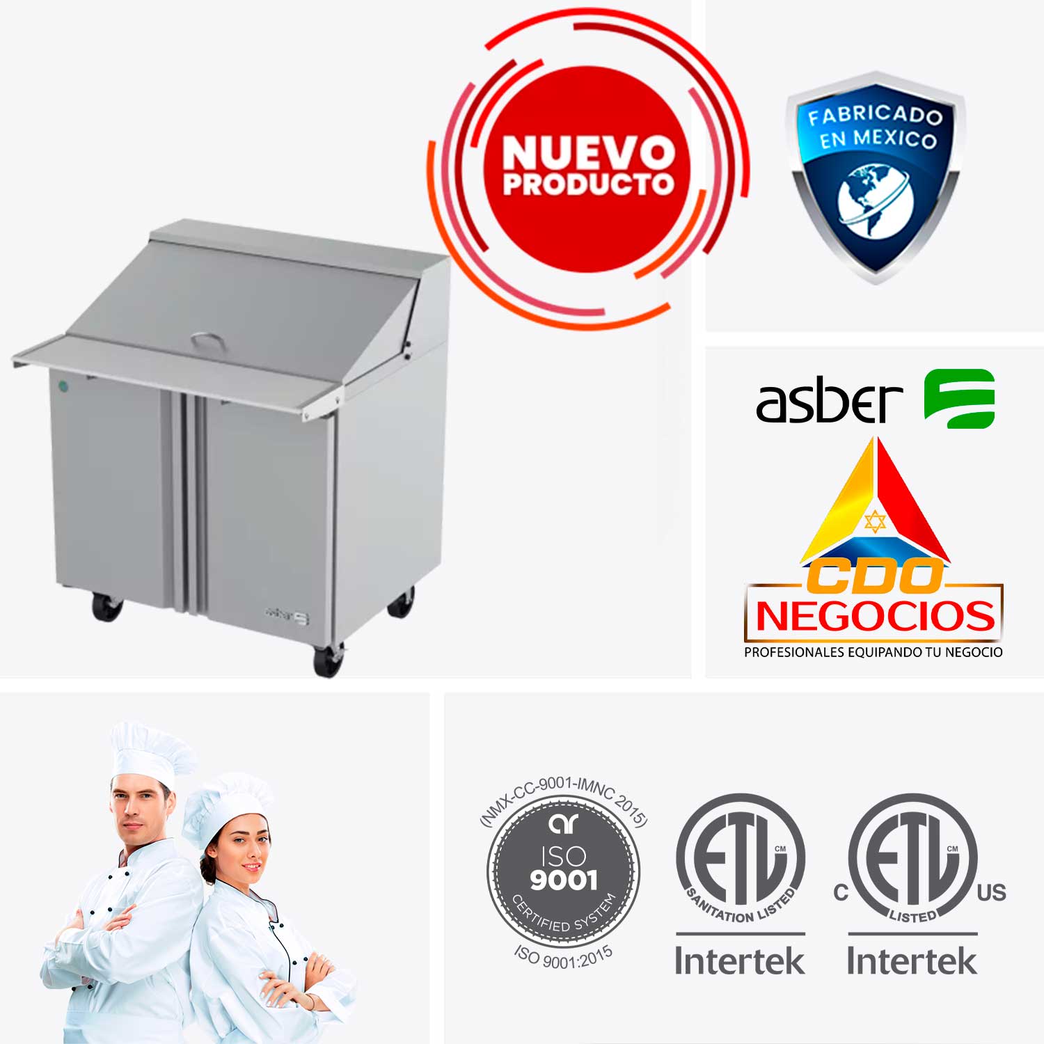 Mesa refrigerada preparación mega top APTM-36-15 HC