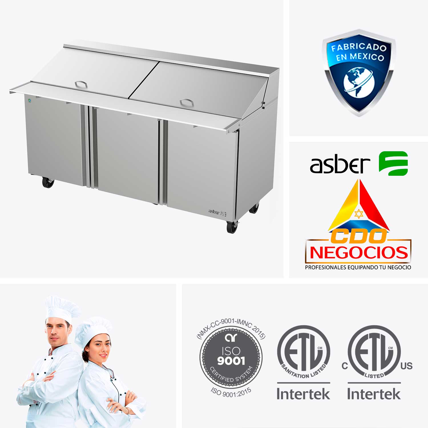 Mesa refrigerada preparación mega top APTM-72-30 HC