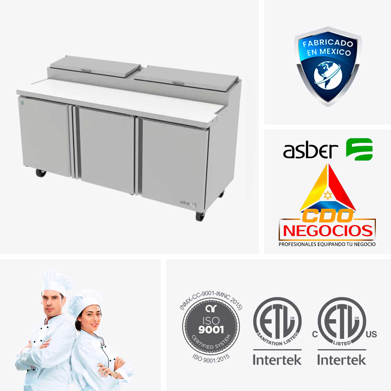 Mesa refrigerada preparación de pizzas APTP-72 HC