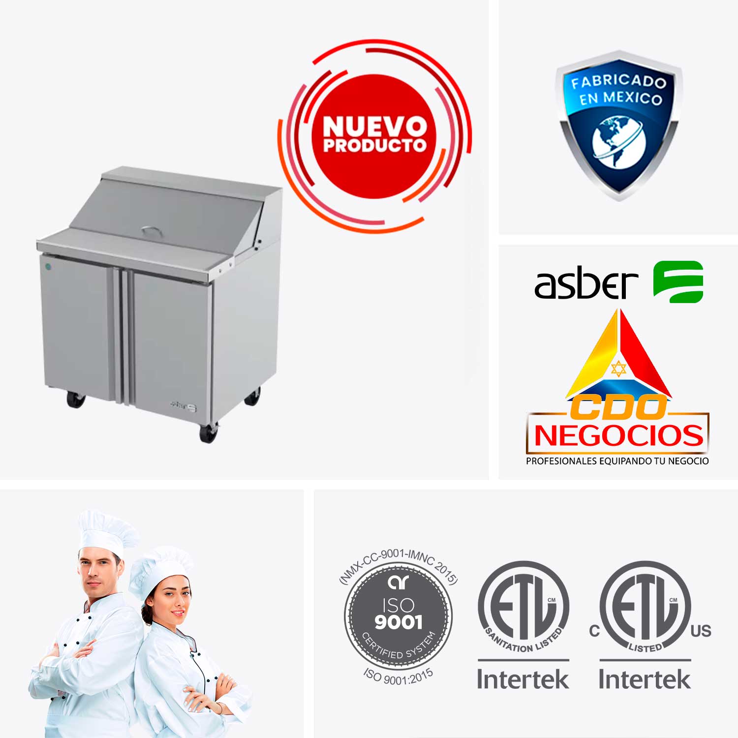 Mesa refrigerada para preparar ensaladas APTS-36-10 HC
