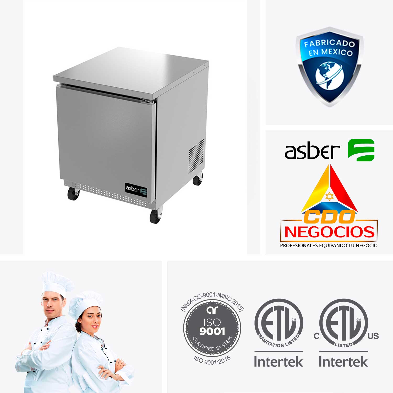 Mesa conservadora de congelados bajo mostrador AUTF-27 HC