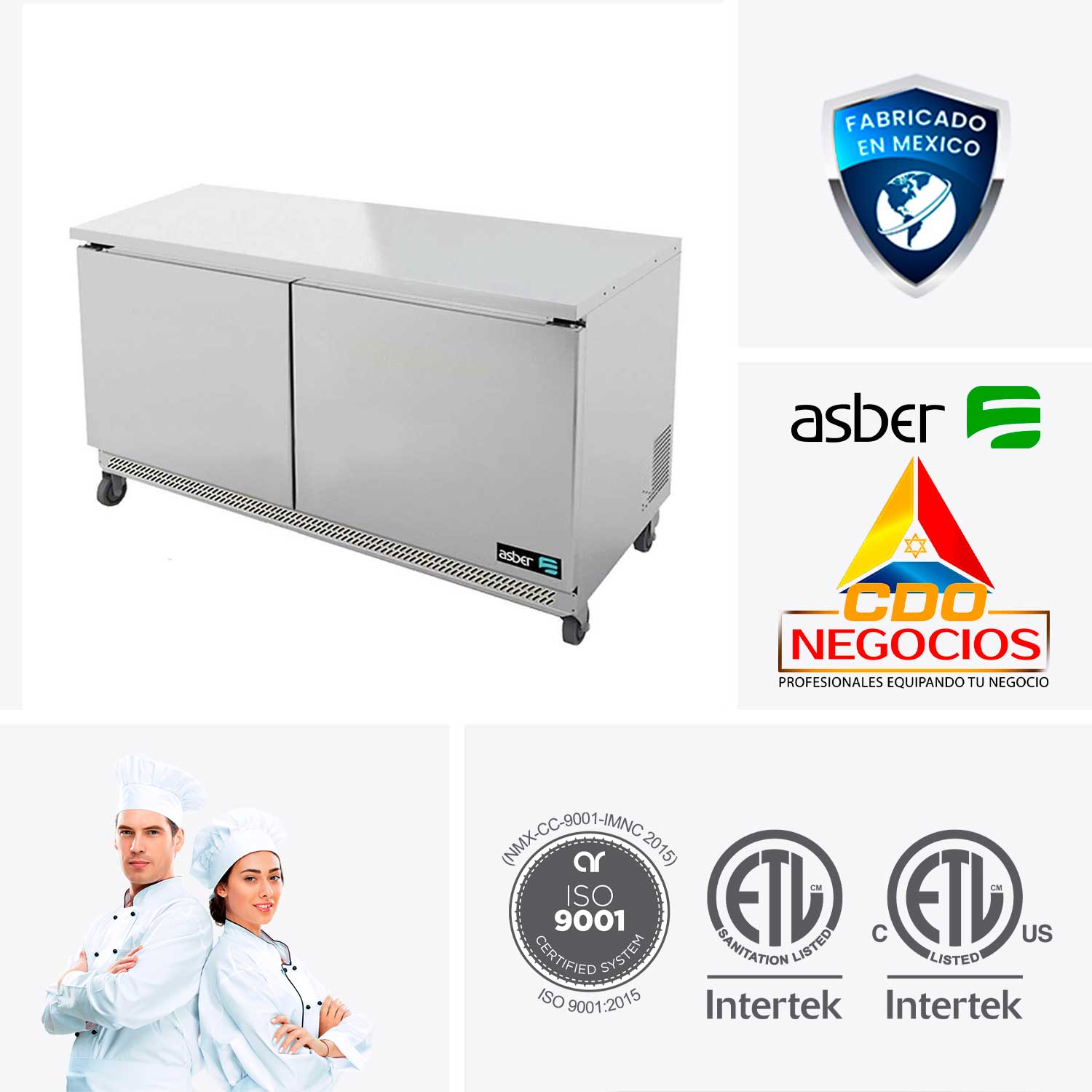 Mesa conservadora de congelados bajo mostrador AUTF-60 HC