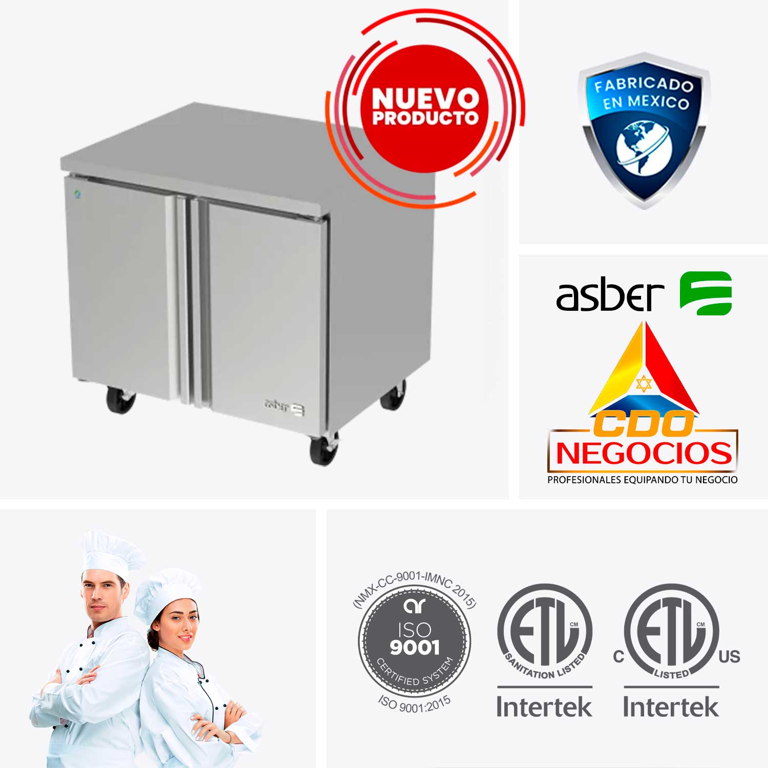 Mesa refrigerada bajo mostrador AUTR-36 HC