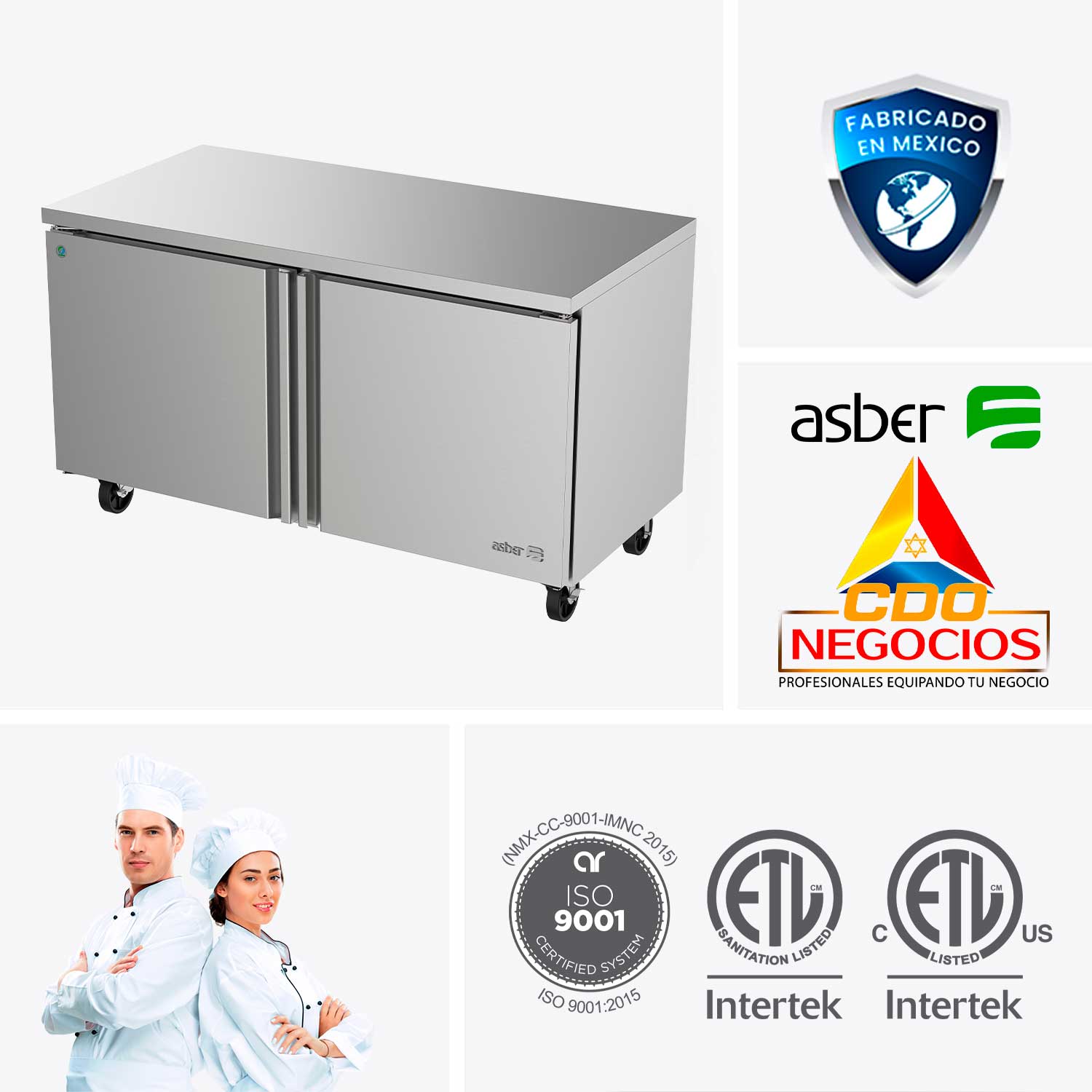 Mesa refrigerada bajo mostrador AUTR-60 HC