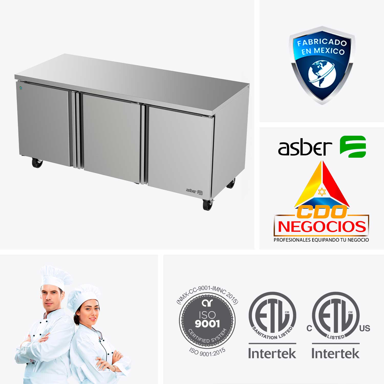 Mesa refrigerada bajo mostrador AUTR-72 HC