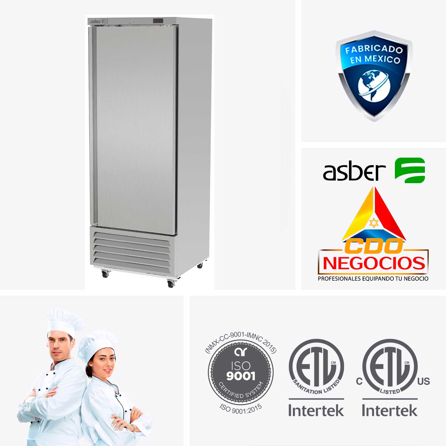 Refrigerador food service asber ARR-17 HC
