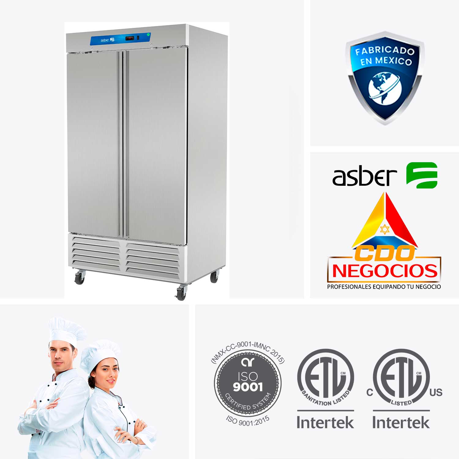 Refrigerador food service asber ARR-37 HC