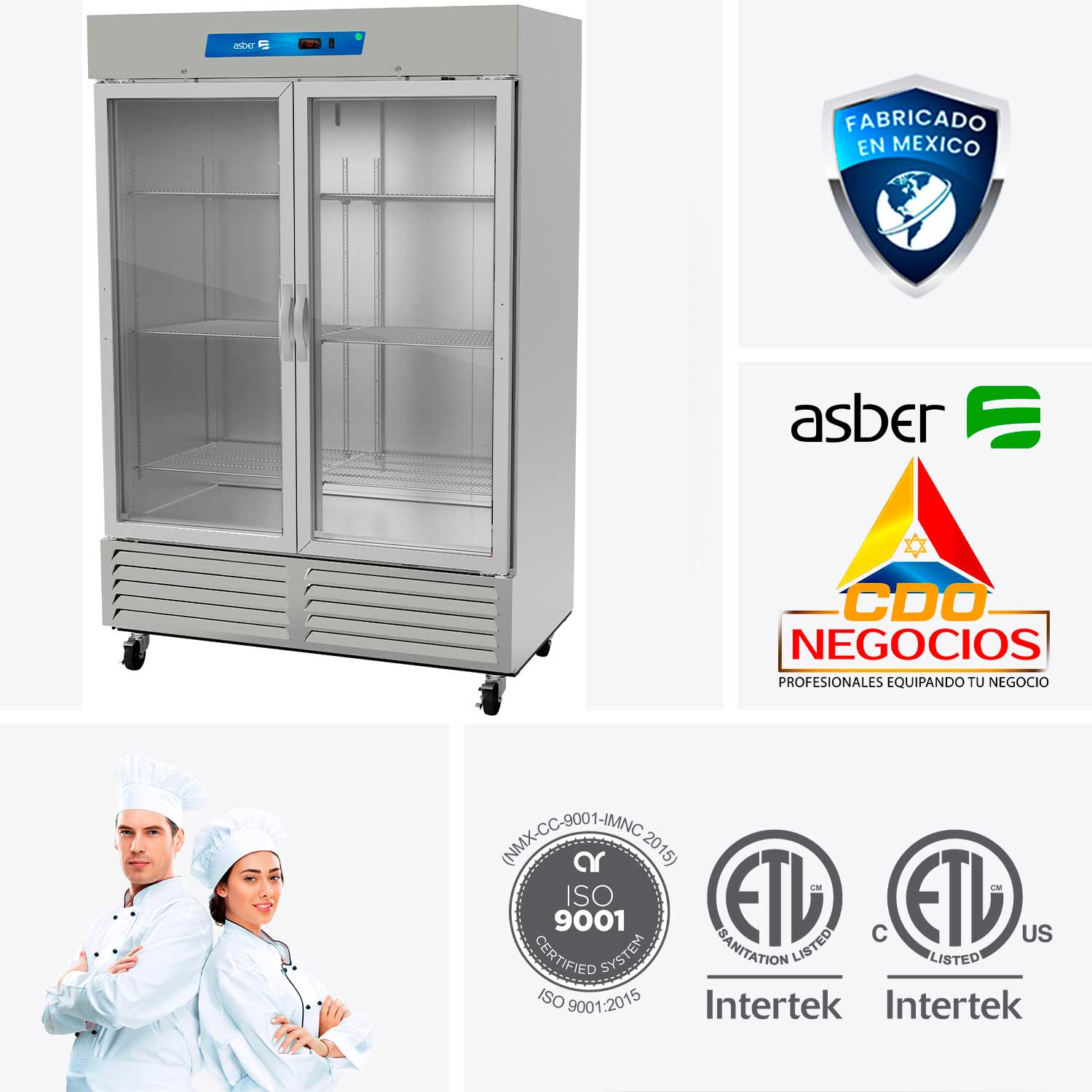 Refrigerador food service asber ARR-49-G-H HC