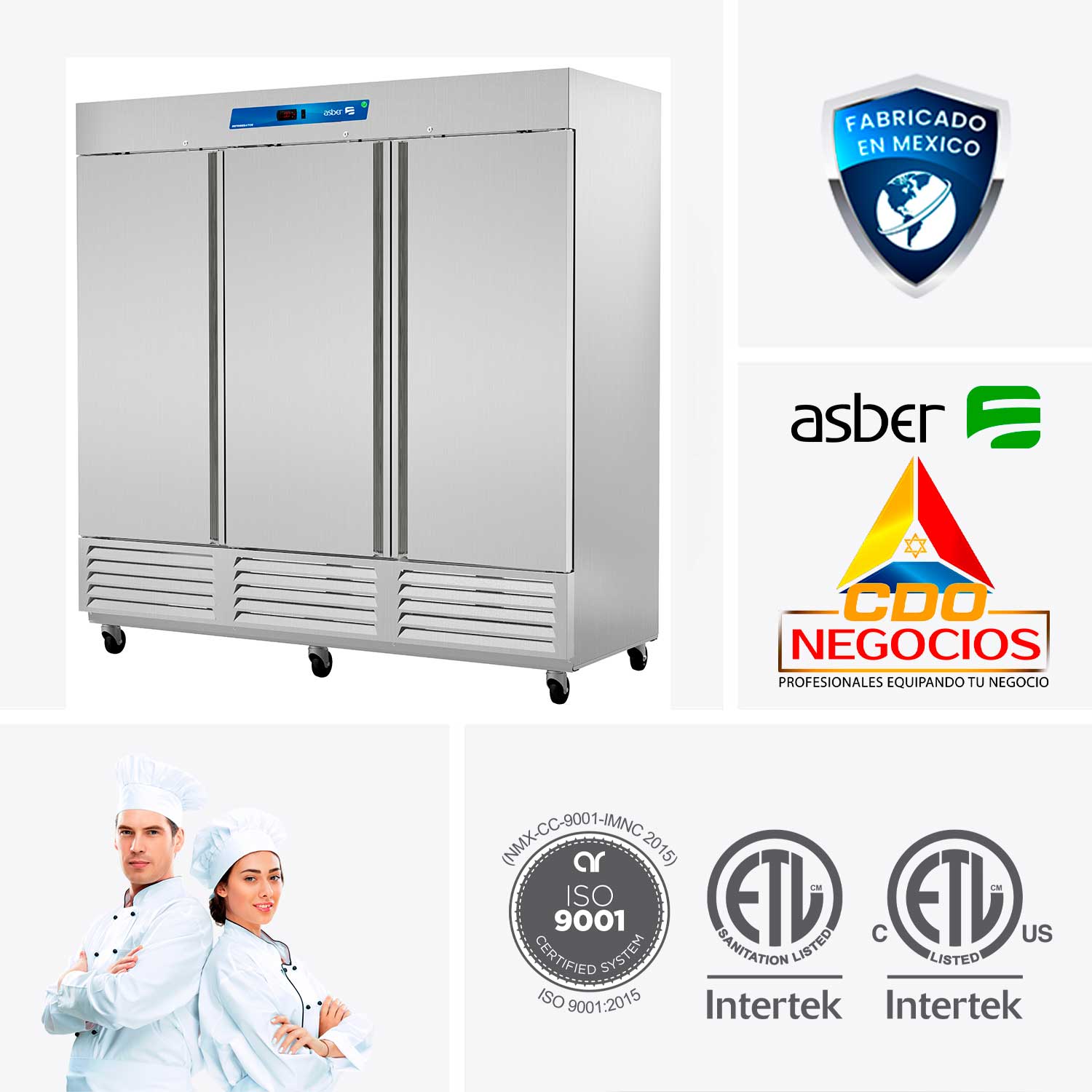 Refrigerador food service asber ARR-72-H HC
