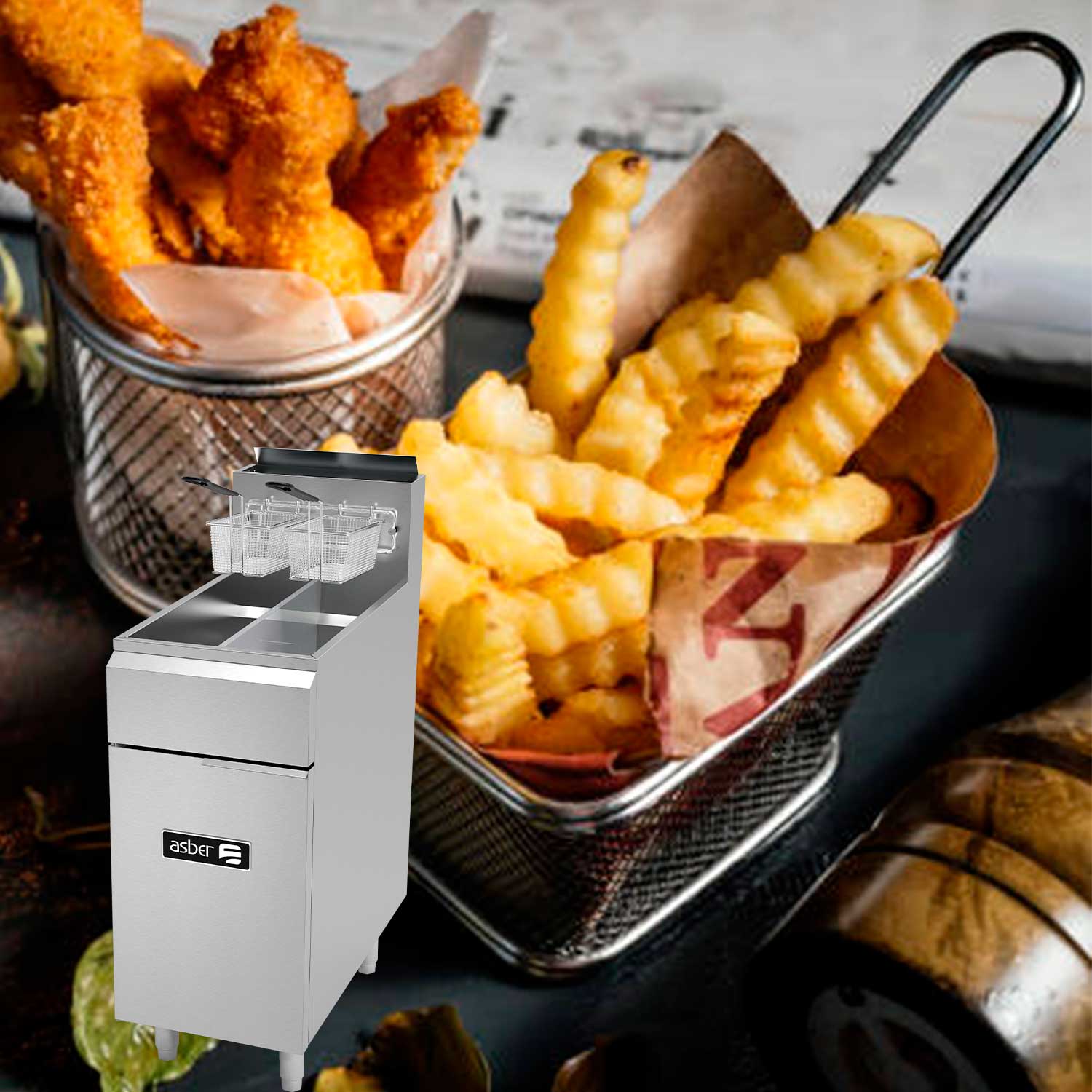 AEF-2525-S freidora asber coccion