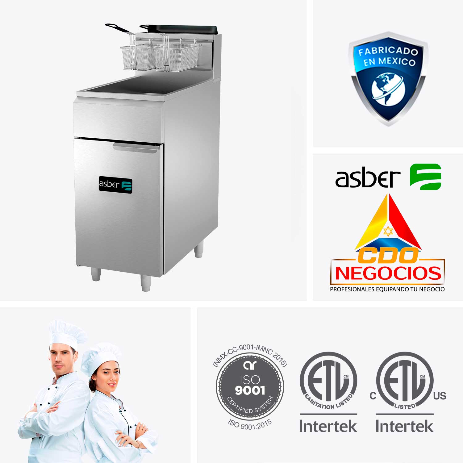 AEF-4050-S-E freidora asber coccion