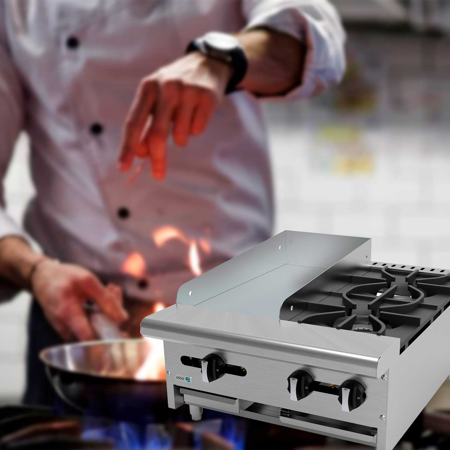 AEM-G12-B2-24 parrilla con plancha asber coccion