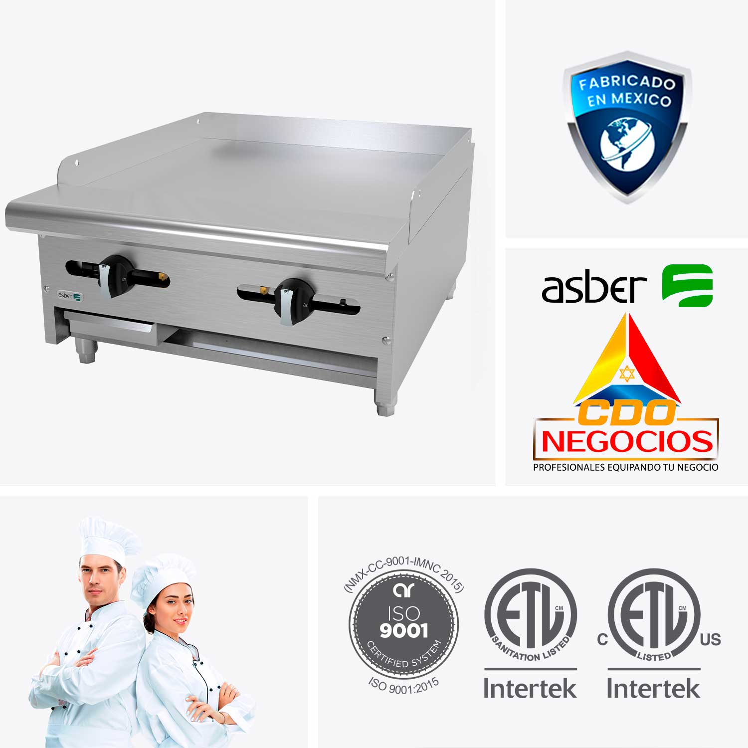 AEMG-24 plancha asber coccion