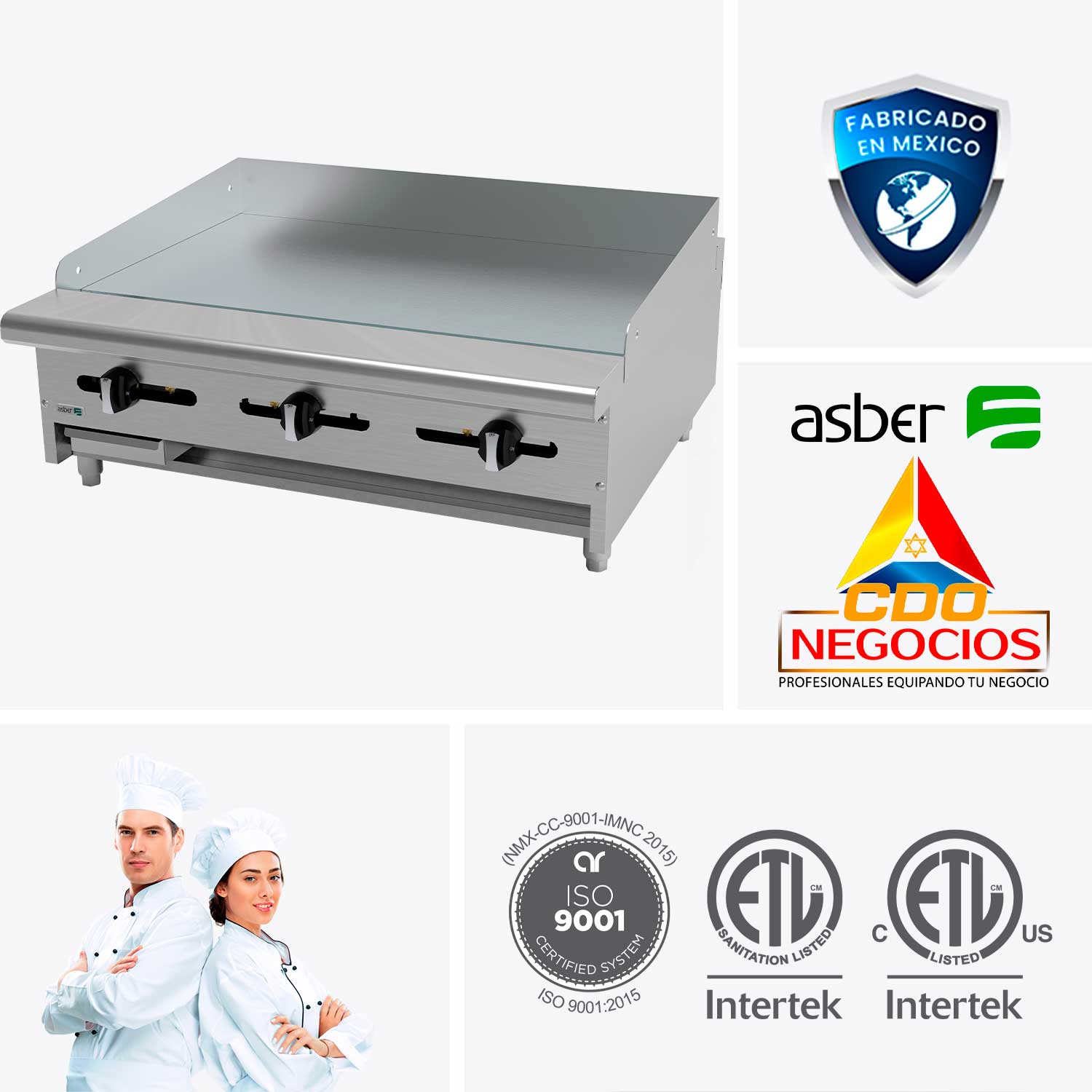 AEMG-36-H plancha asber coccion