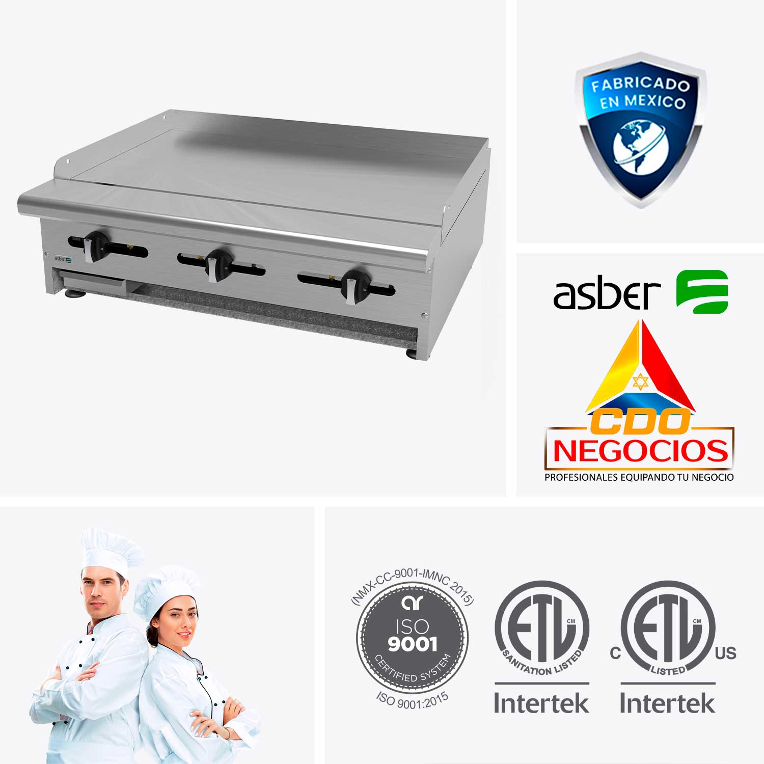 AEMG-36 plancha asber coccion