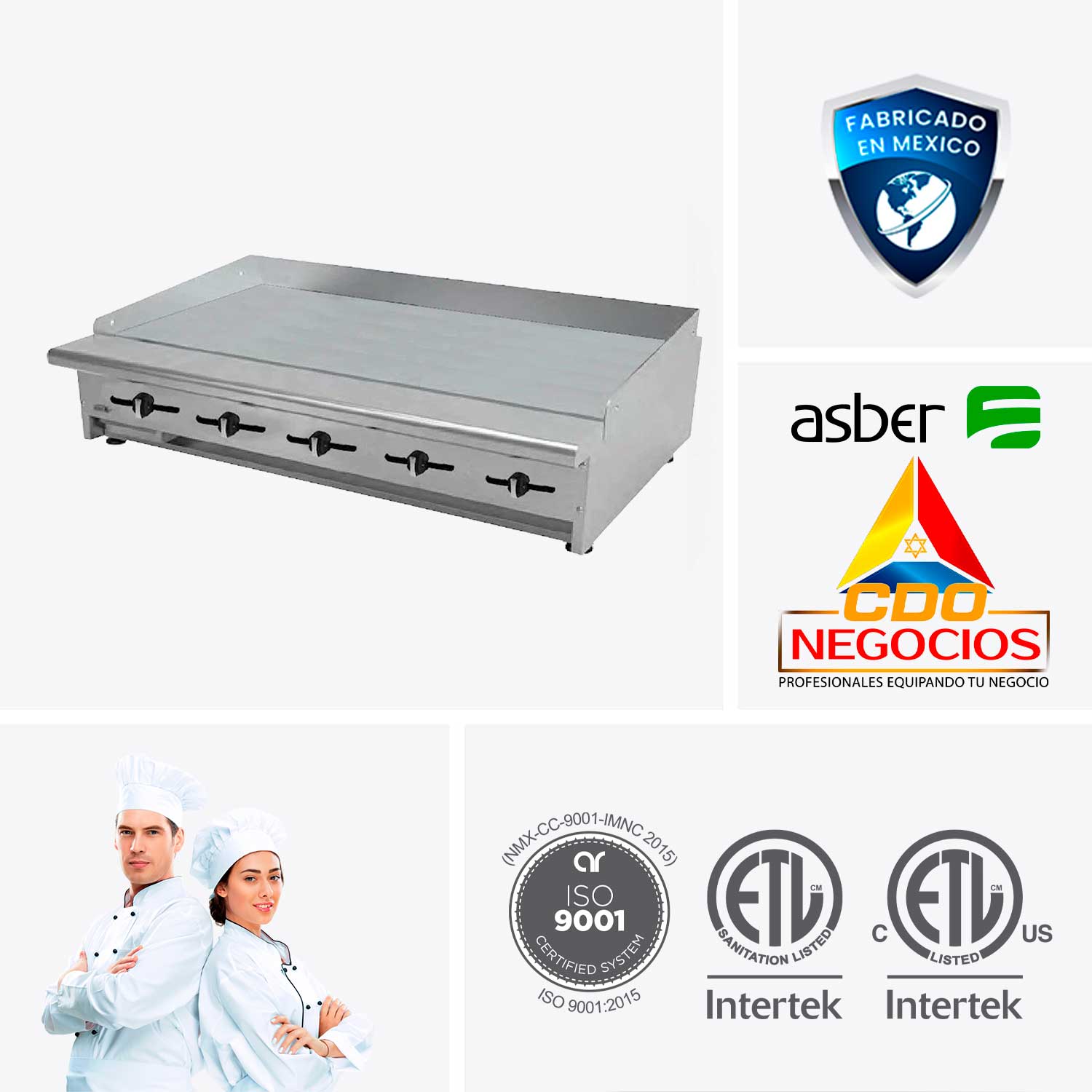 AEMG-60-H plancha asber coccion