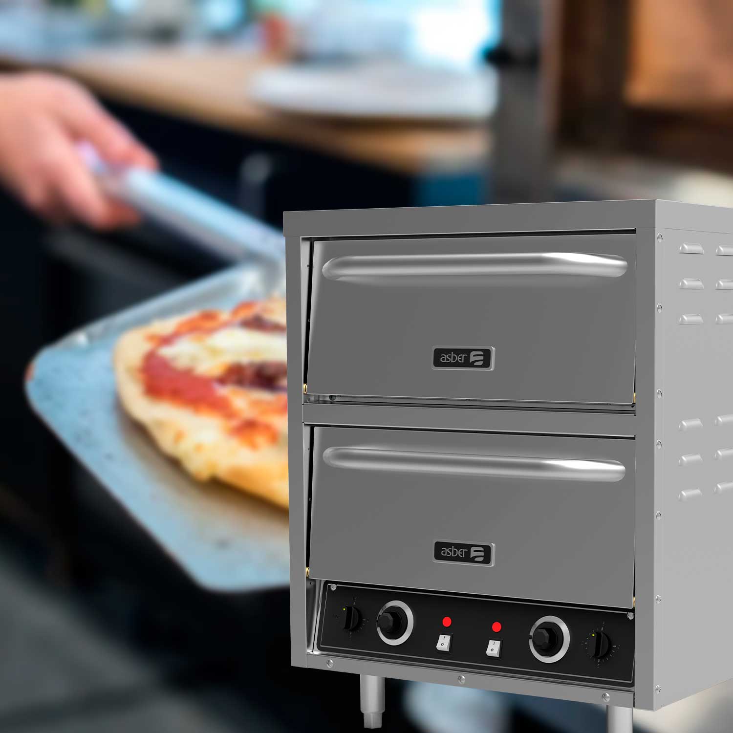 AEPO-26-E STACK horno pizzero electrico asber coccion