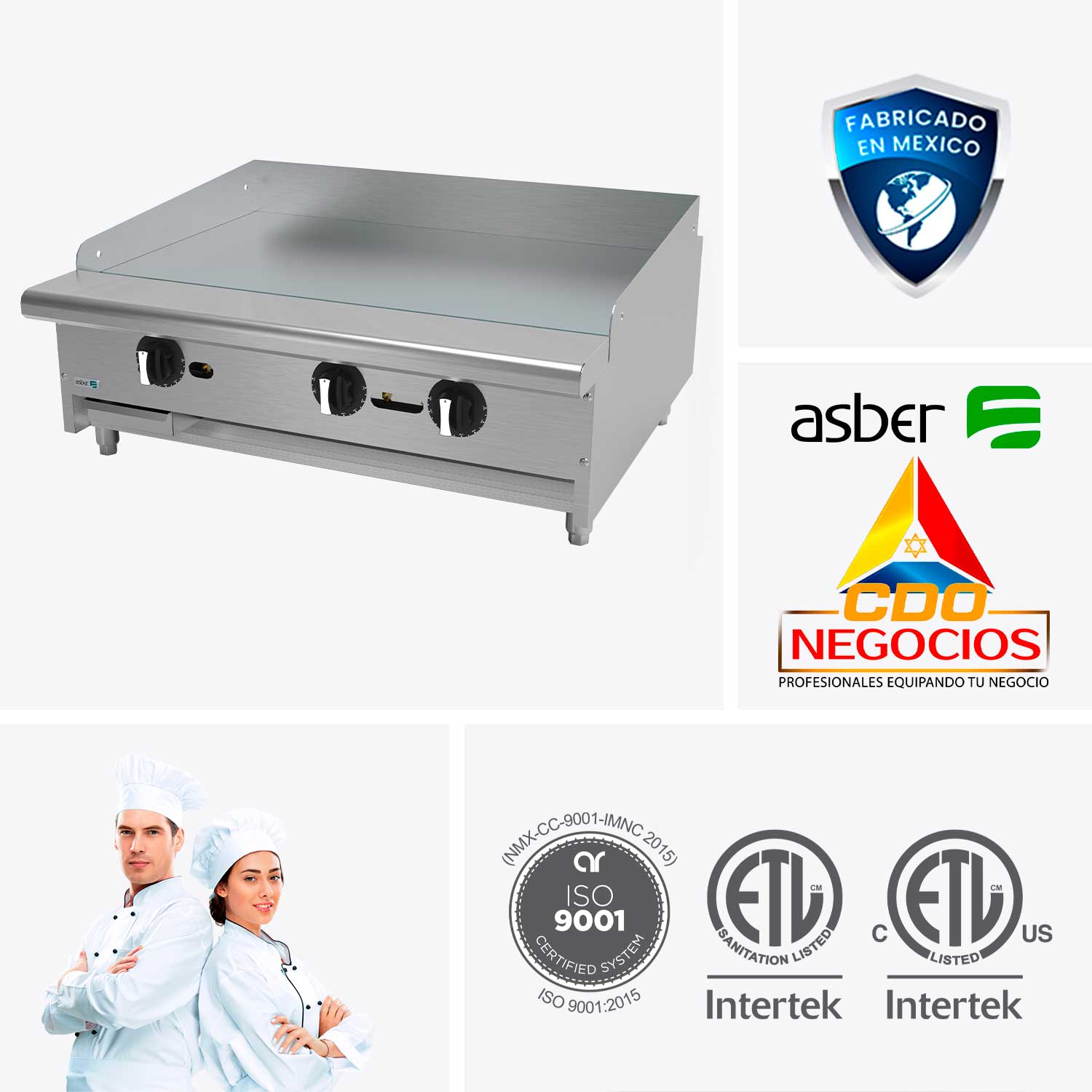 AETG-36-H plancha asber coccion