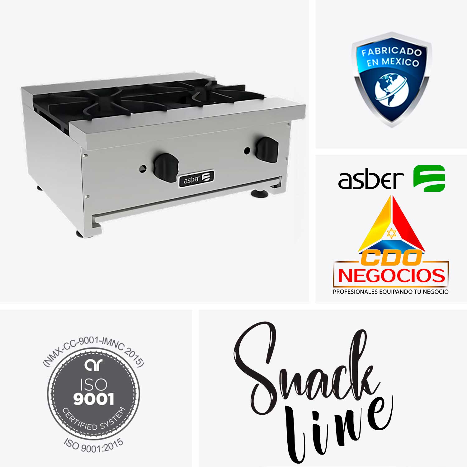 ASHP-2-24 parrilla snack line asber coccion