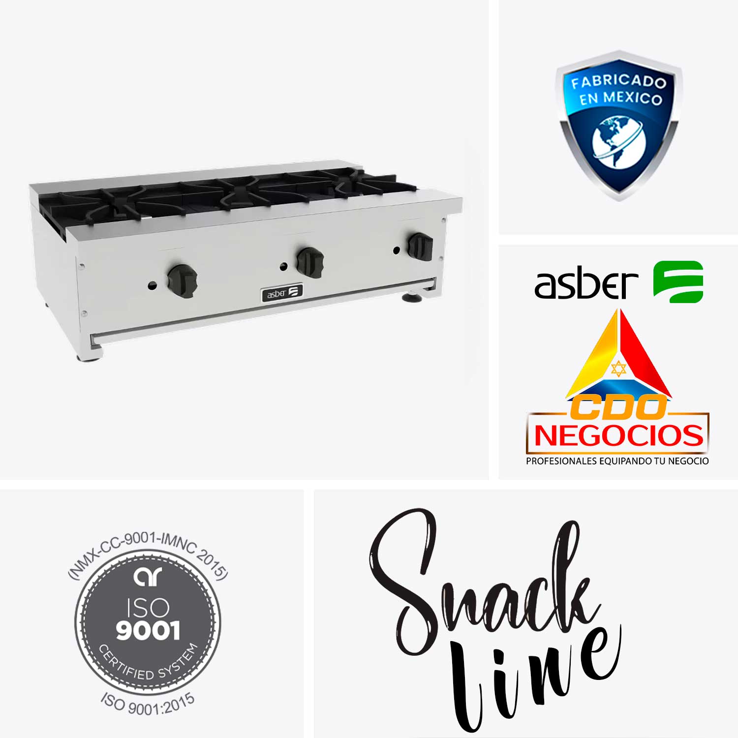 ASHP-3-36 parrilla snack line asber coccion