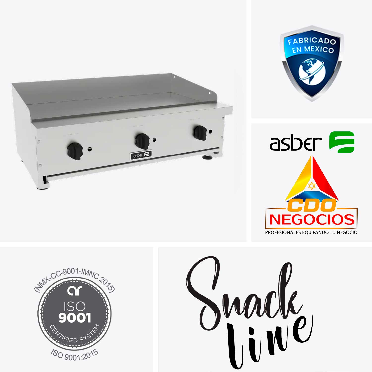 ASMG-36 plancha snack line asber coccion