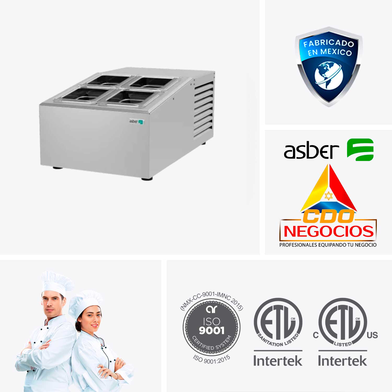 Topping refrigerado asber ATC-2+2