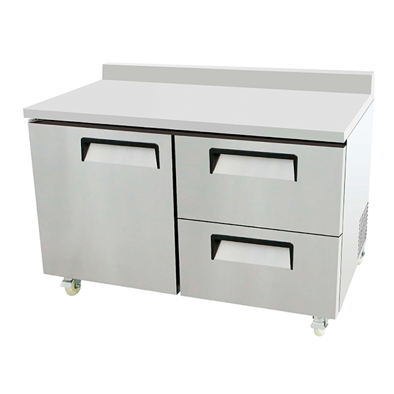 Mesa de trabajo con base refrigerada