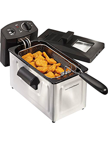 Freidora marca hamiltonbeach color plata