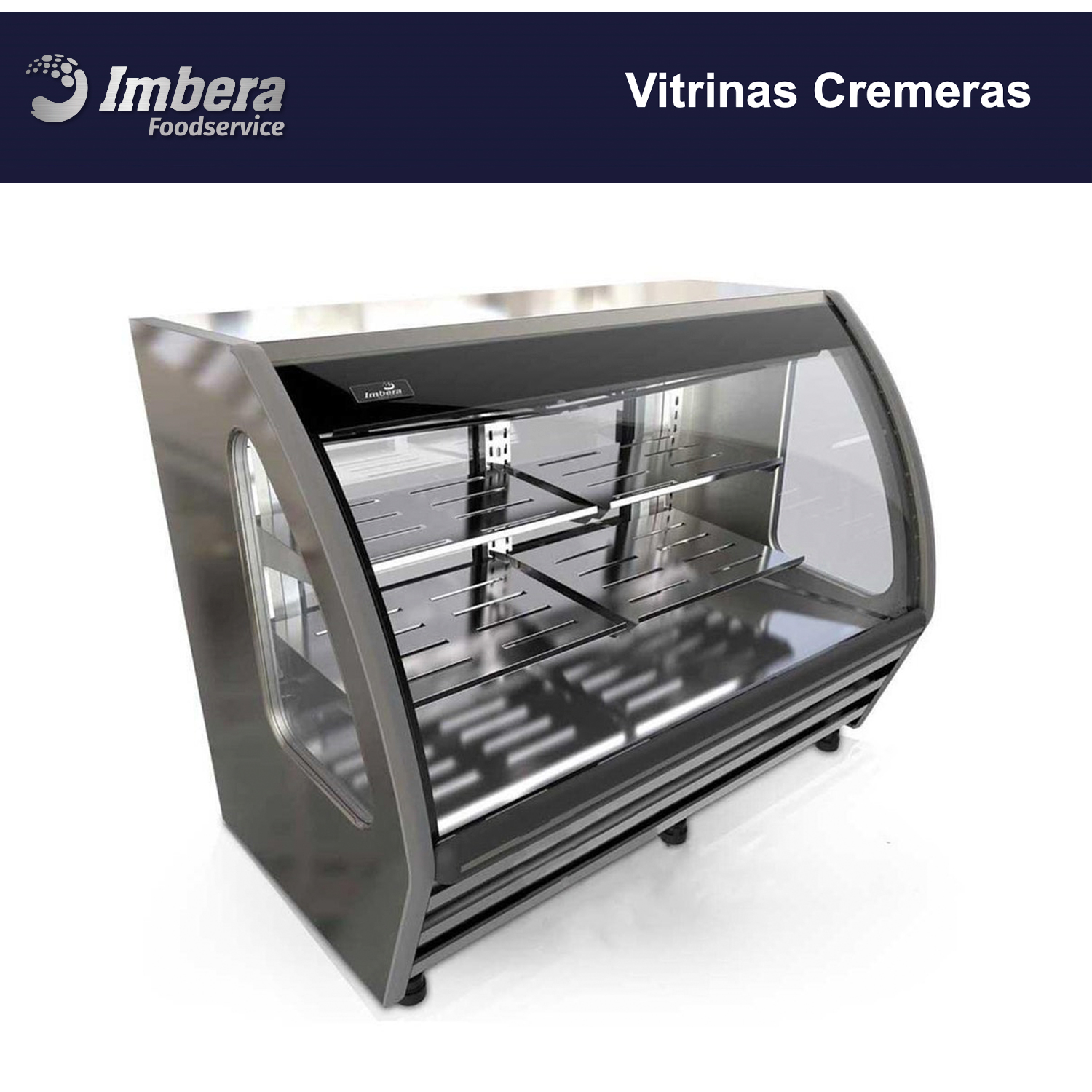 BHS150-I vitrina en acero inoxidable cremera imbera.