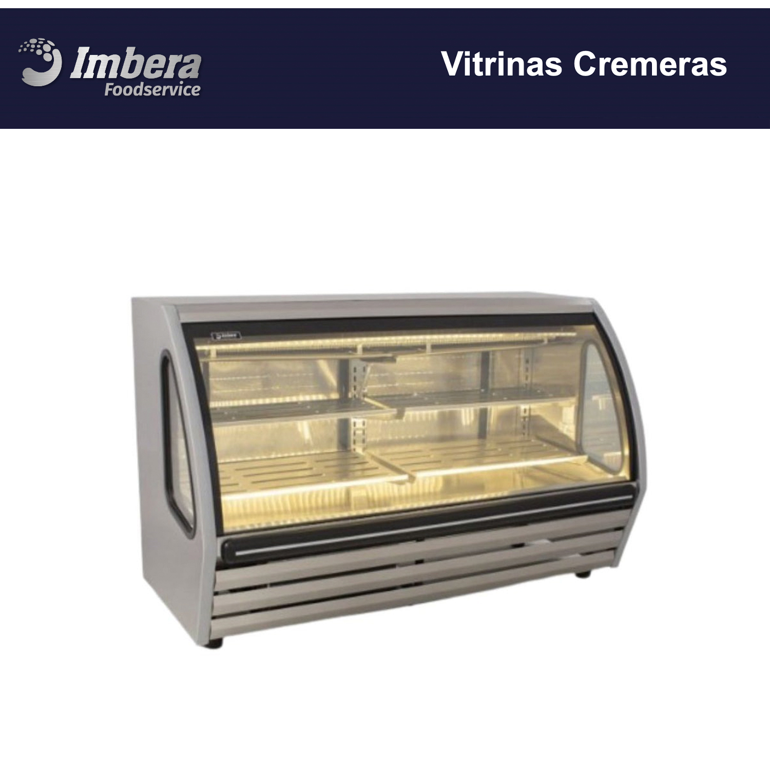 BHS200CRE-I vitrina en acero inoxidable cremera imbera.