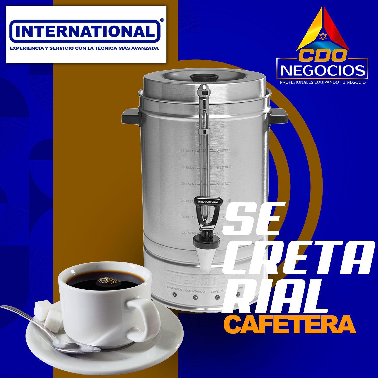 Cafetera secretarial international 42 tazas